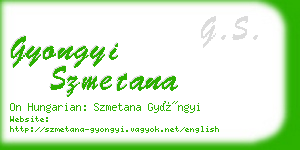 gyongyi szmetana business card